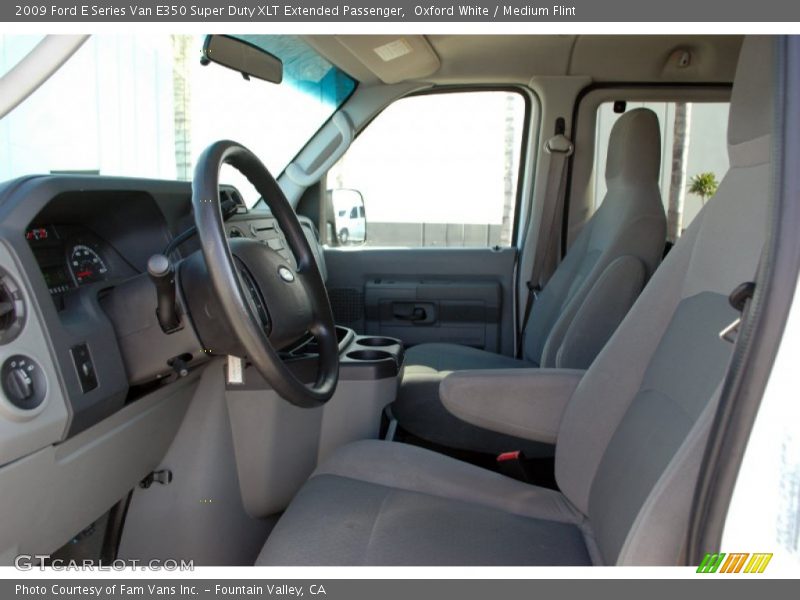 Oxford White / Medium Flint 2009 Ford E Series Van E350 Super Duty XLT Extended Passenger
