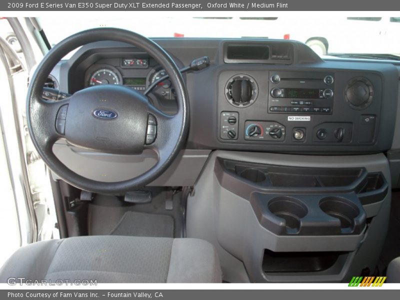 Oxford White / Medium Flint 2009 Ford E Series Van E350 Super Duty XLT Extended Passenger