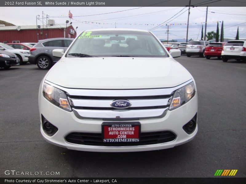 White Suede / Medium Light Stone 2012 Ford Fusion SE