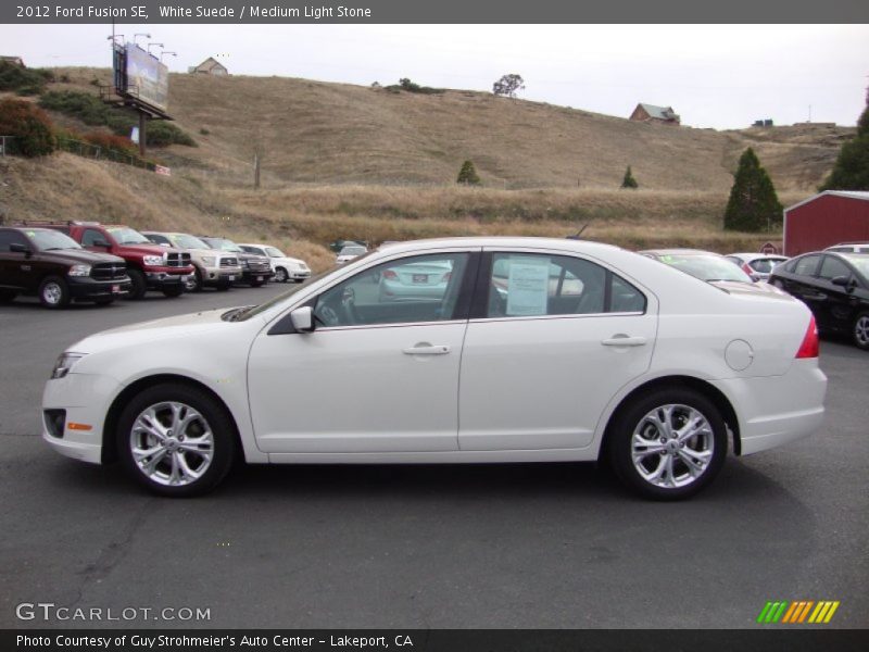 White Suede / Medium Light Stone 2012 Ford Fusion SE