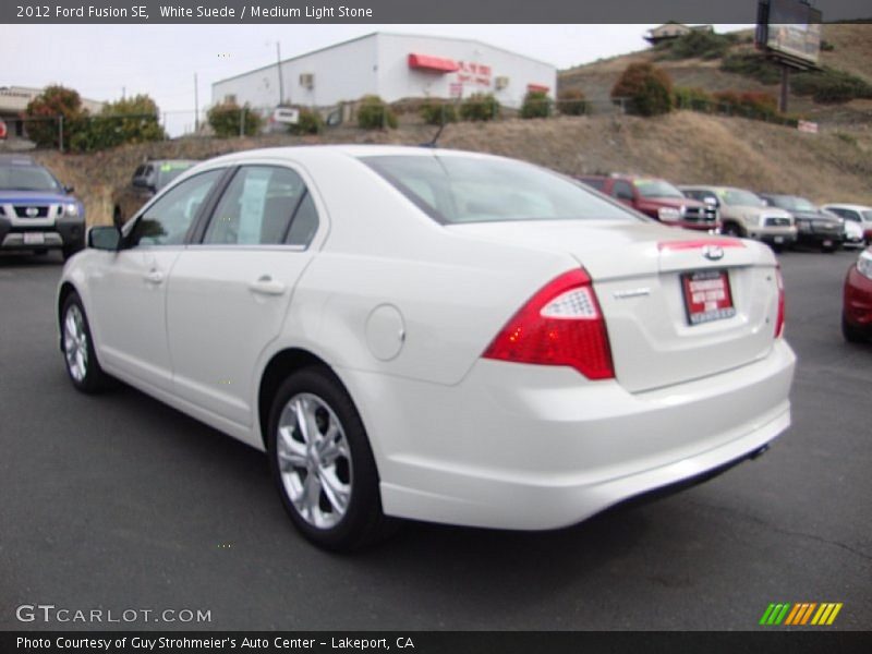 White Suede / Medium Light Stone 2012 Ford Fusion SE