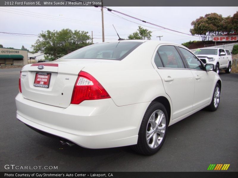 White Suede / Medium Light Stone 2012 Ford Fusion SE