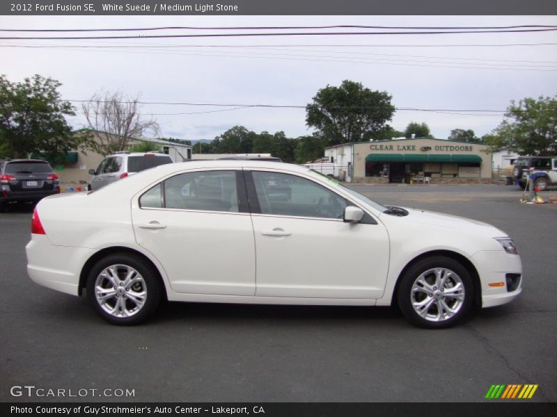 White Suede / Medium Light Stone 2012 Ford Fusion SE