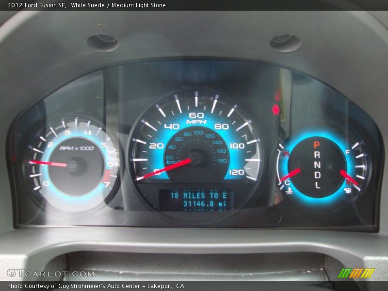 White Suede / Medium Light Stone 2012 Ford Fusion SE