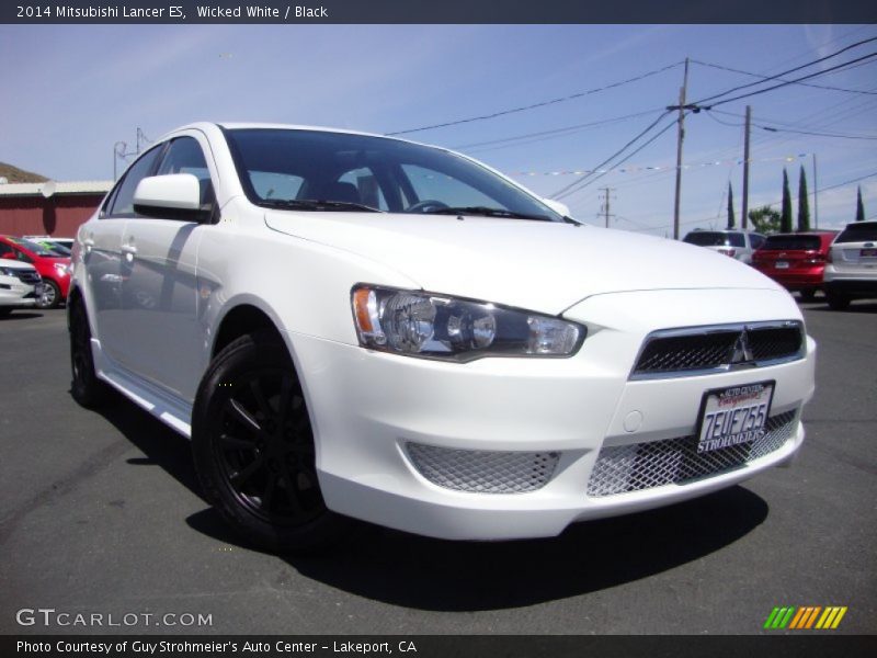 Wicked White / Black 2014 Mitsubishi Lancer ES