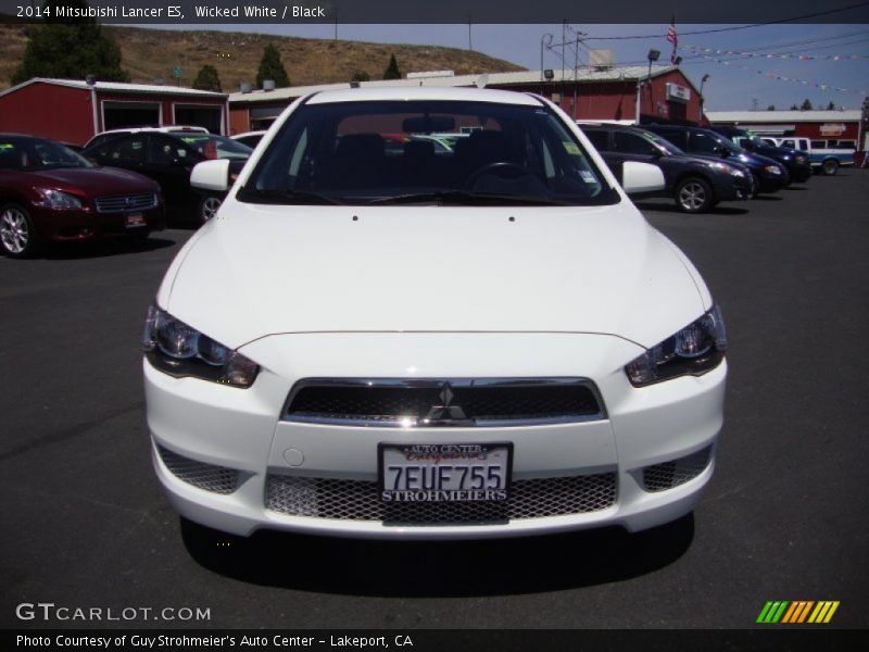 Wicked White / Black 2014 Mitsubishi Lancer ES