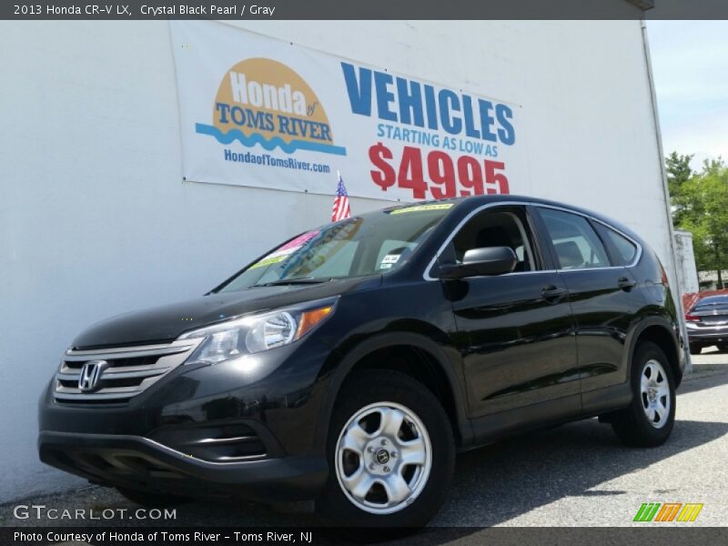 Crystal Black Pearl / Gray 2013 Honda CR-V LX