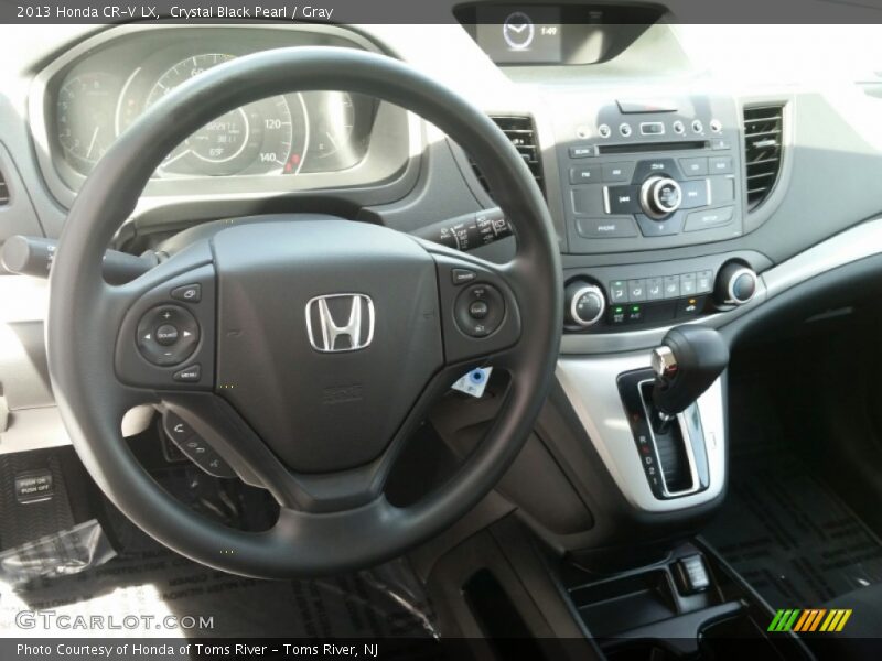 Crystal Black Pearl / Gray 2013 Honda CR-V LX
