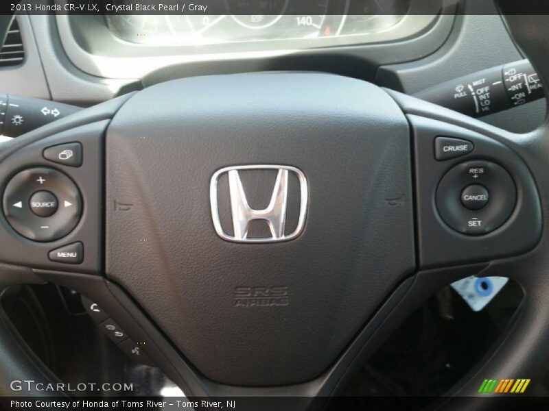 Crystal Black Pearl / Gray 2013 Honda CR-V LX