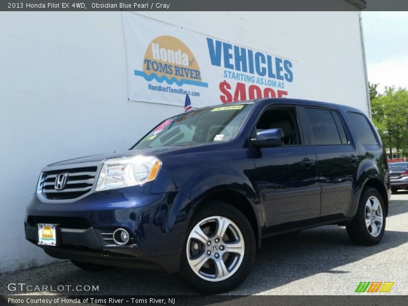 Obsidian Blue Pearl / Gray 2013 Honda Pilot EX 4WD