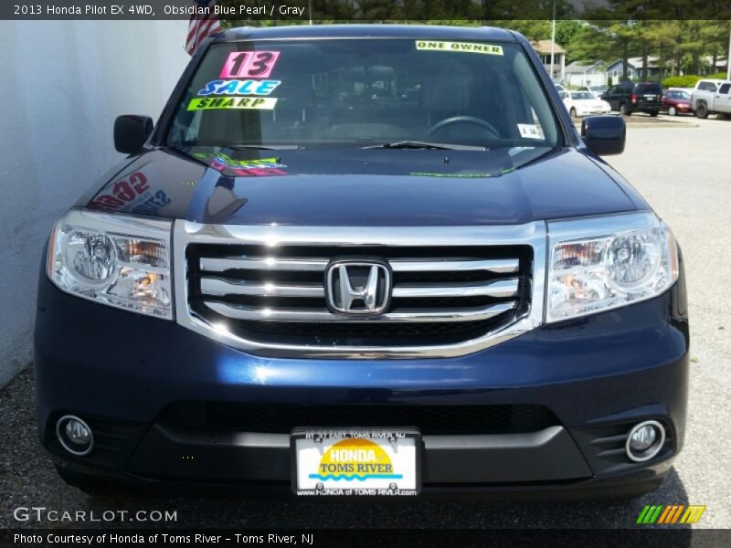Obsidian Blue Pearl / Gray 2013 Honda Pilot EX 4WD