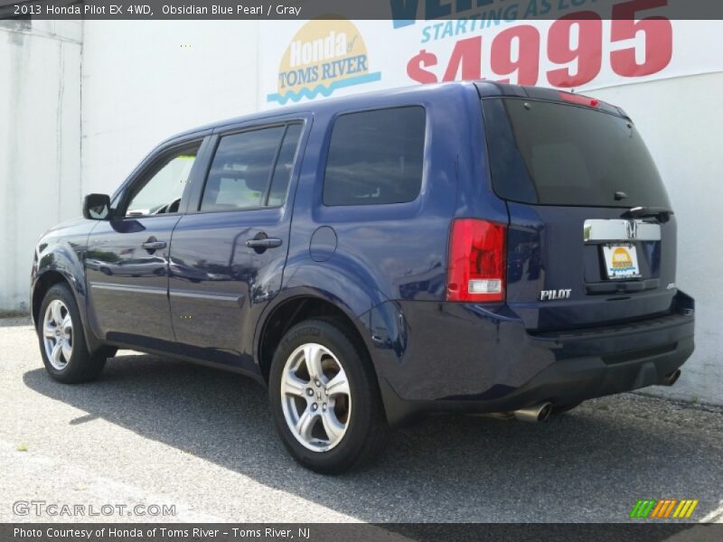 Obsidian Blue Pearl / Gray 2013 Honda Pilot EX 4WD