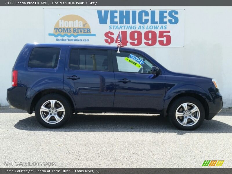 Obsidian Blue Pearl / Gray 2013 Honda Pilot EX 4WD