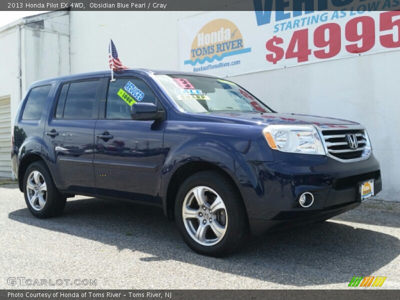 Obsidian Blue Pearl / Gray 2013 Honda Pilot EX 4WD