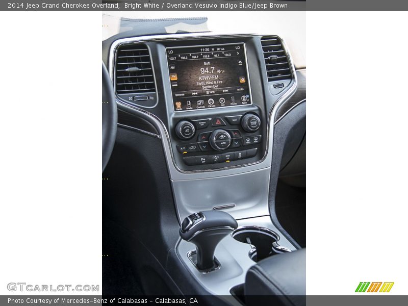 Bright White / Overland Vesuvio Indigo Blue/Jeep Brown 2014 Jeep Grand Cherokee Overland