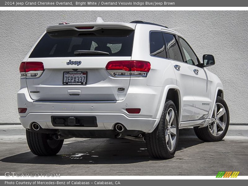 Bright White / Overland Vesuvio Indigo Blue/Jeep Brown 2014 Jeep Grand Cherokee Overland