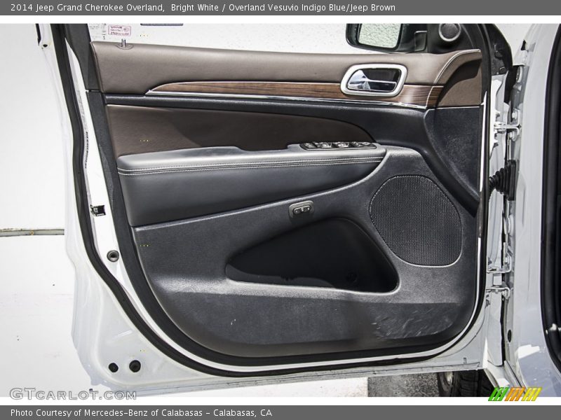 Bright White / Overland Vesuvio Indigo Blue/Jeep Brown 2014 Jeep Grand Cherokee Overland