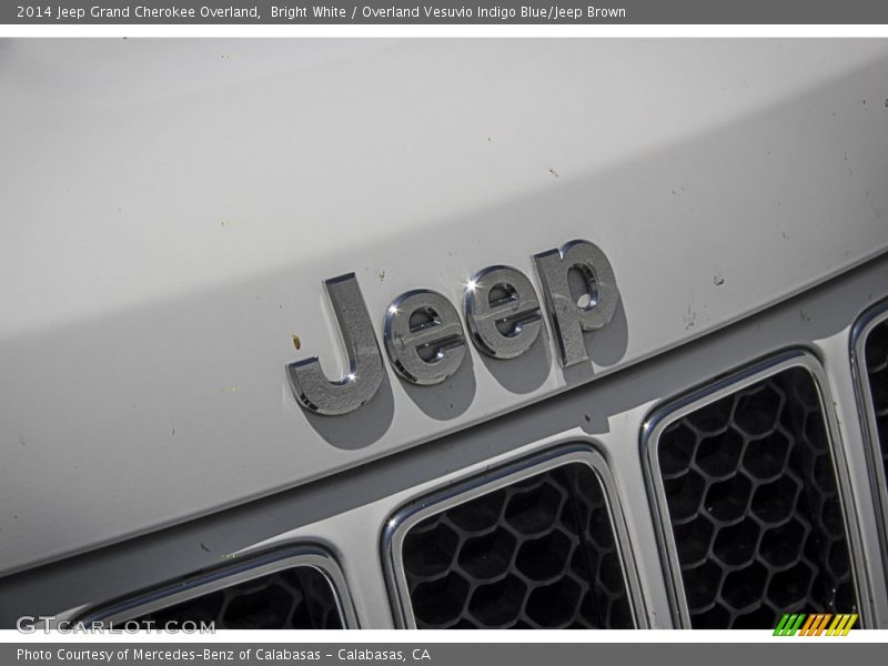 Bright White / Overland Vesuvio Indigo Blue/Jeep Brown 2014 Jeep Grand Cherokee Overland