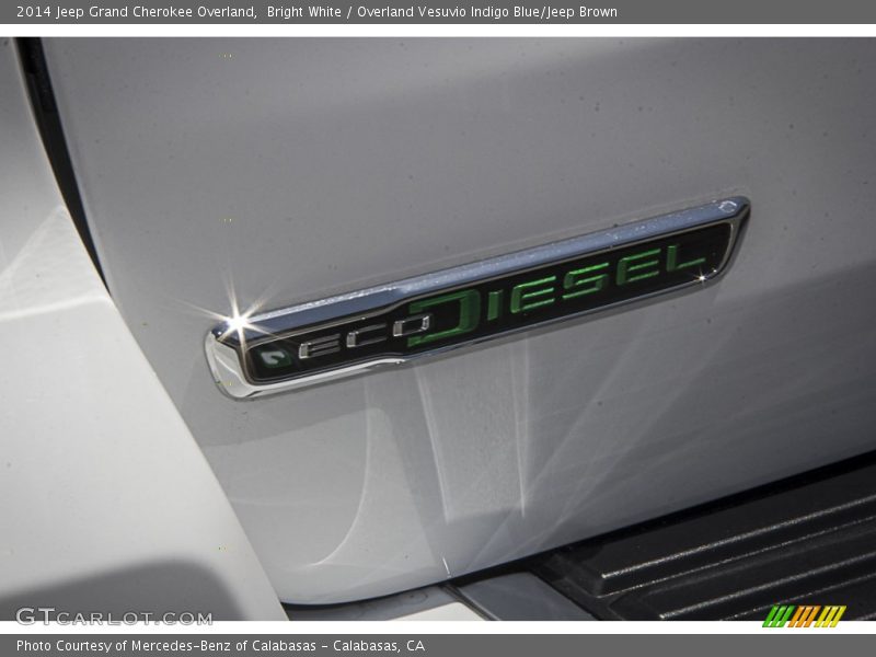Bright White / Overland Vesuvio Indigo Blue/Jeep Brown 2014 Jeep Grand Cherokee Overland