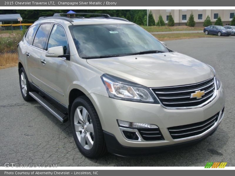 Champagne Silver Metallic / Ebony 2015 Chevrolet Traverse LTZ