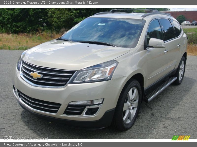 Champagne Silver Metallic / Ebony 2015 Chevrolet Traverse LTZ