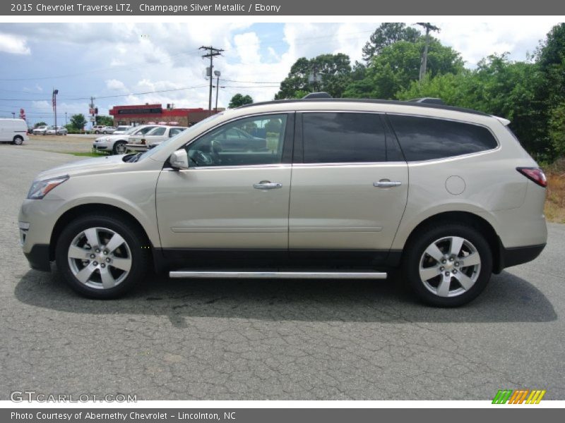 Champagne Silver Metallic / Ebony 2015 Chevrolet Traverse LTZ