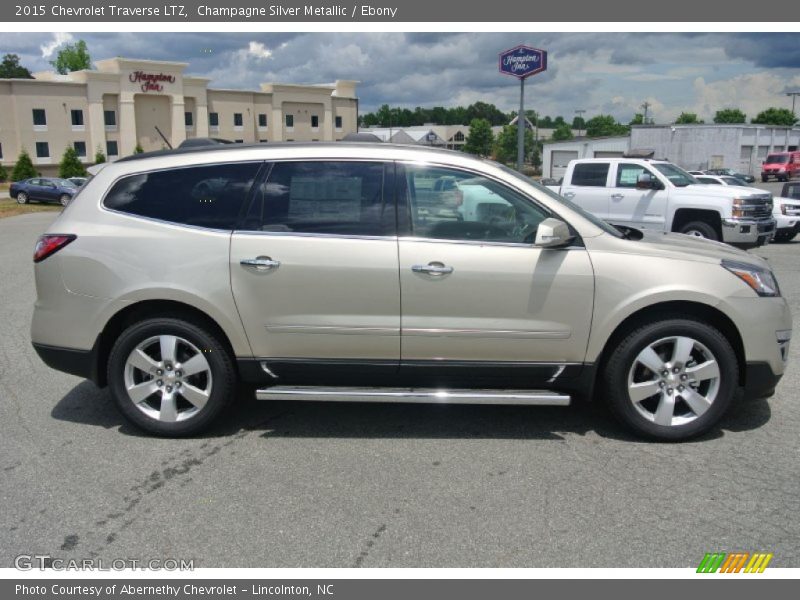 Champagne Silver Metallic / Ebony 2015 Chevrolet Traverse LTZ