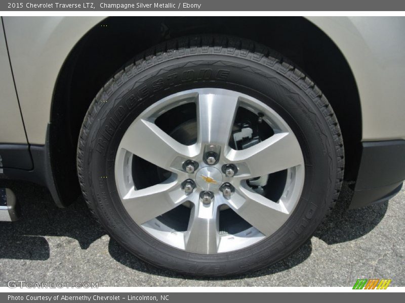 Champagne Silver Metallic / Ebony 2015 Chevrolet Traverse LTZ