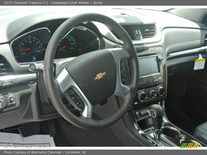 Champagne Silver Metallic / Ebony 2015 Chevrolet Traverse LTZ