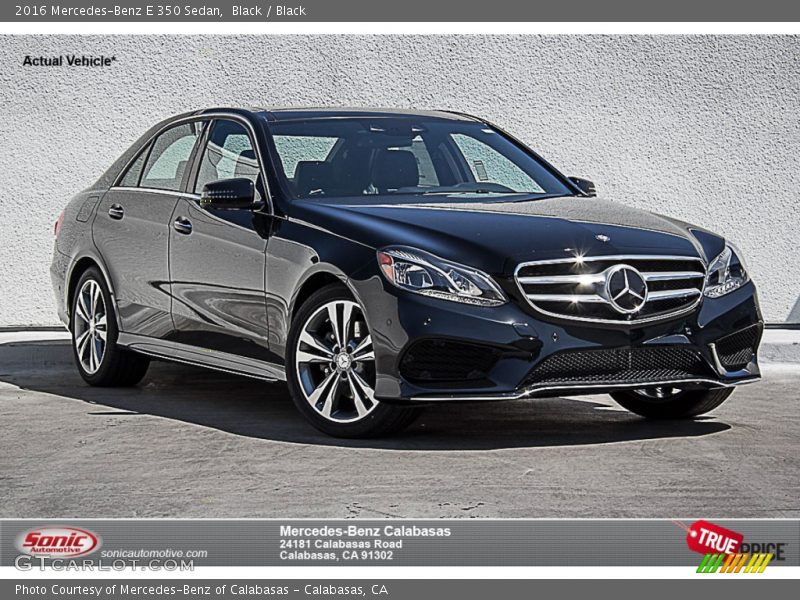 Black / Black 2016 Mercedes-Benz E 350 Sedan
