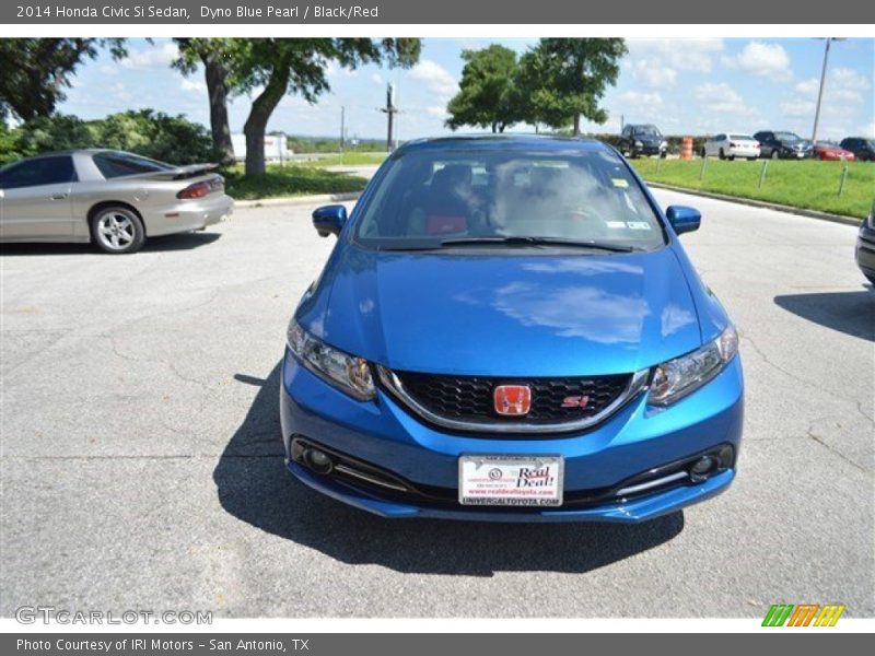 Dyno Blue Pearl / Black/Red 2014 Honda Civic Si Sedan