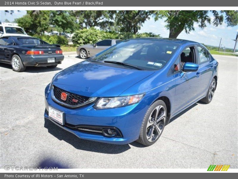 Dyno Blue Pearl / Black/Red 2014 Honda Civic Si Sedan