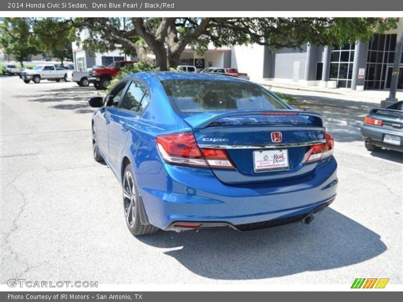 Dyno Blue Pearl / Black/Red 2014 Honda Civic Si Sedan