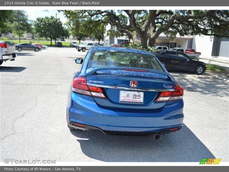 Dyno Blue Pearl / Black/Red 2014 Honda Civic Si Sedan