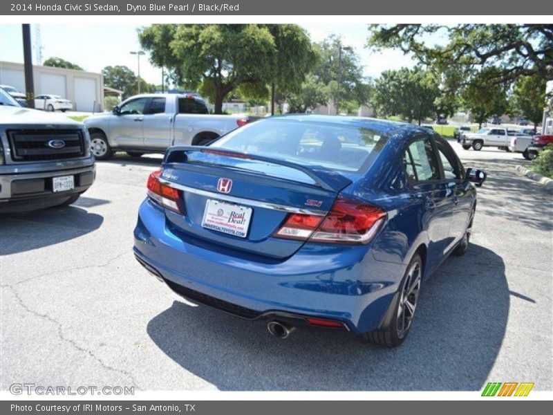 Dyno Blue Pearl / Black/Red 2014 Honda Civic Si Sedan