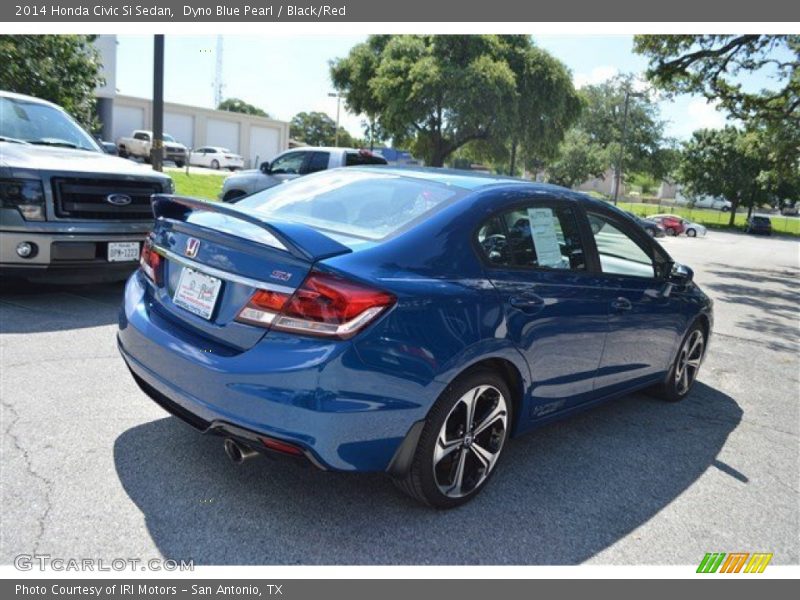 Dyno Blue Pearl / Black/Red 2014 Honda Civic Si Sedan