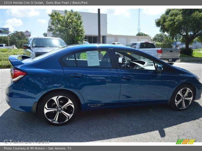 Dyno Blue Pearl / Black/Red 2014 Honda Civic Si Sedan