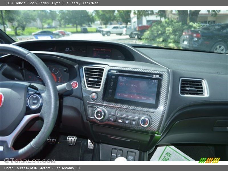 Dyno Blue Pearl / Black/Red 2014 Honda Civic Si Sedan
