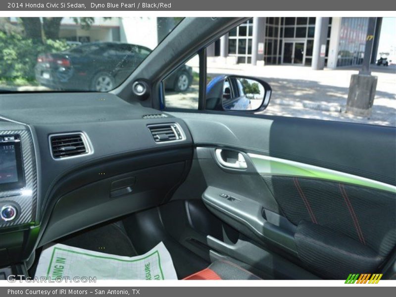 Dyno Blue Pearl / Black/Red 2014 Honda Civic Si Sedan