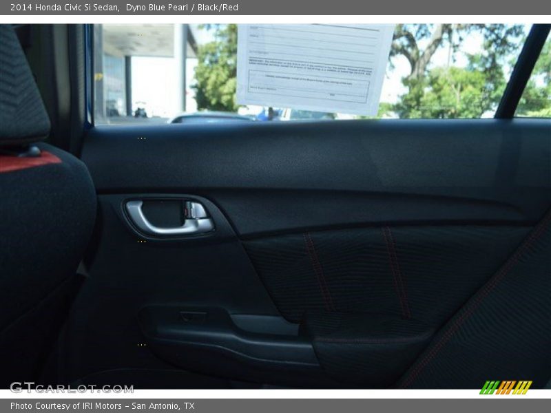 Dyno Blue Pearl / Black/Red 2014 Honda Civic Si Sedan