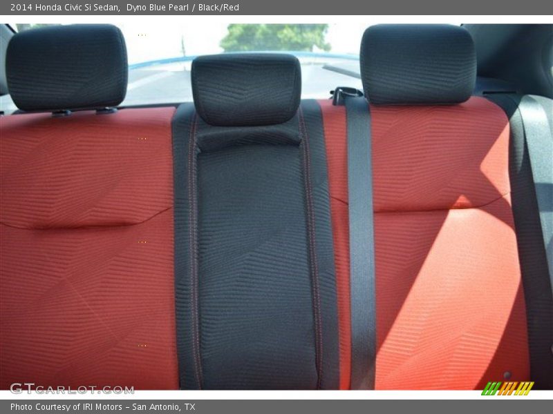 Dyno Blue Pearl / Black/Red 2014 Honda Civic Si Sedan