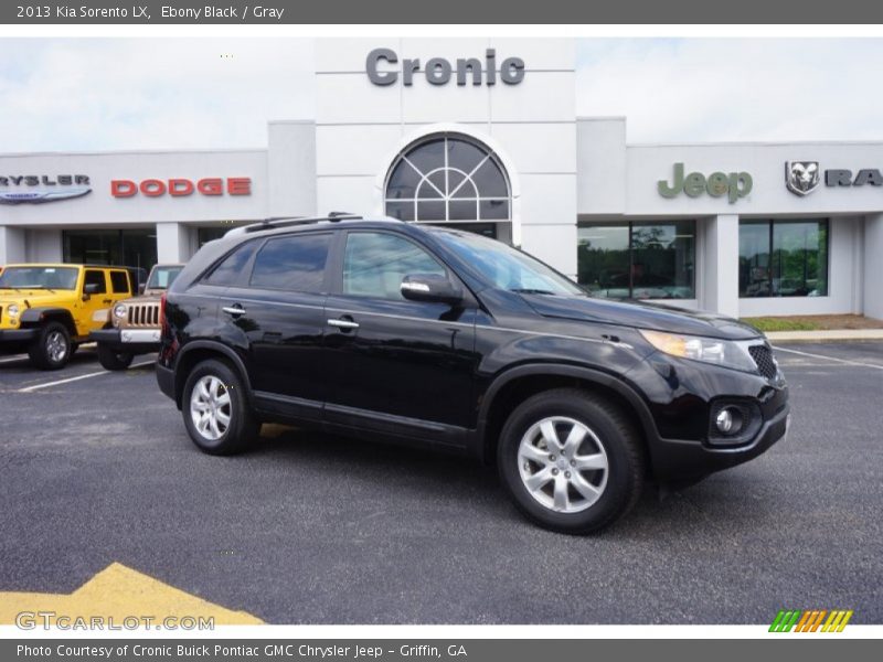 Ebony Black / Gray 2013 Kia Sorento LX