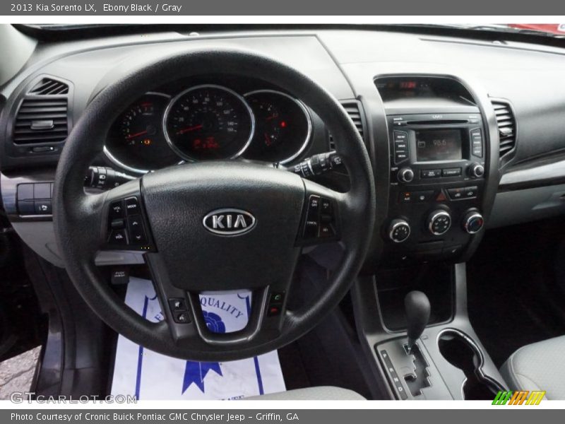 Ebony Black / Gray 2013 Kia Sorento LX