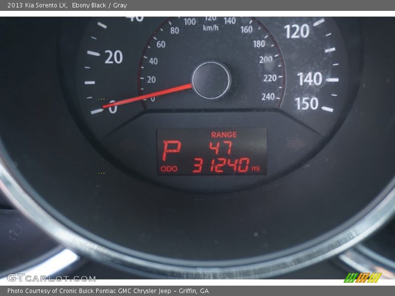 Ebony Black / Gray 2013 Kia Sorento LX