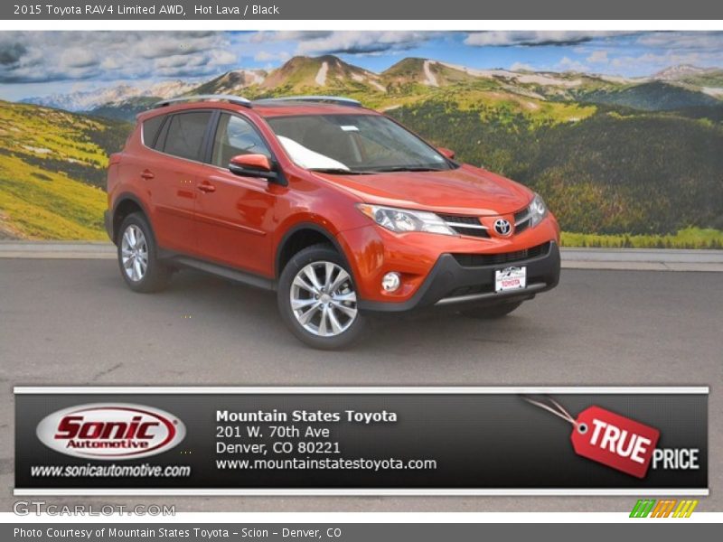 Hot Lava / Black 2015 Toyota RAV4 Limited AWD