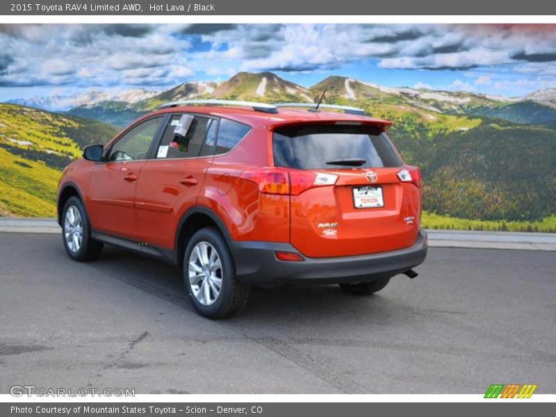 Hot Lava / Black 2015 Toyota RAV4 Limited AWD