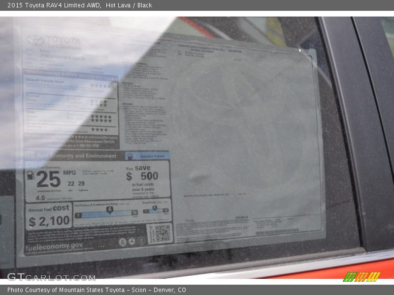Hot Lava / Black 2015 Toyota RAV4 Limited AWD