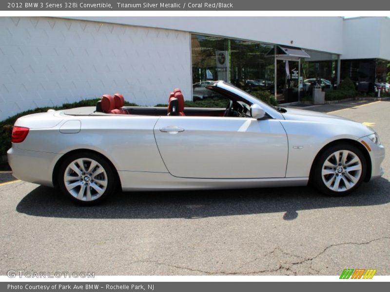Titanium Silver Metallic / Coral Red/Black 2012 BMW 3 Series 328i Convertible