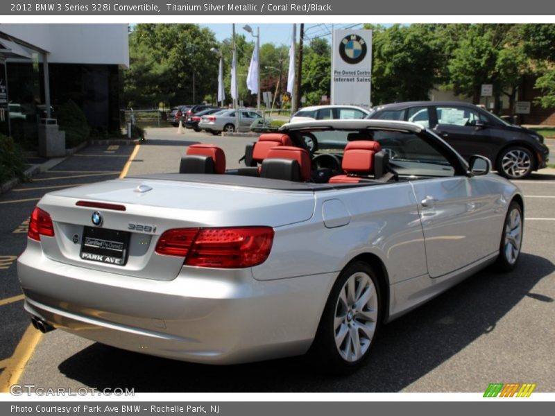 Titanium Silver Metallic / Coral Red/Black 2012 BMW 3 Series 328i Convertible
