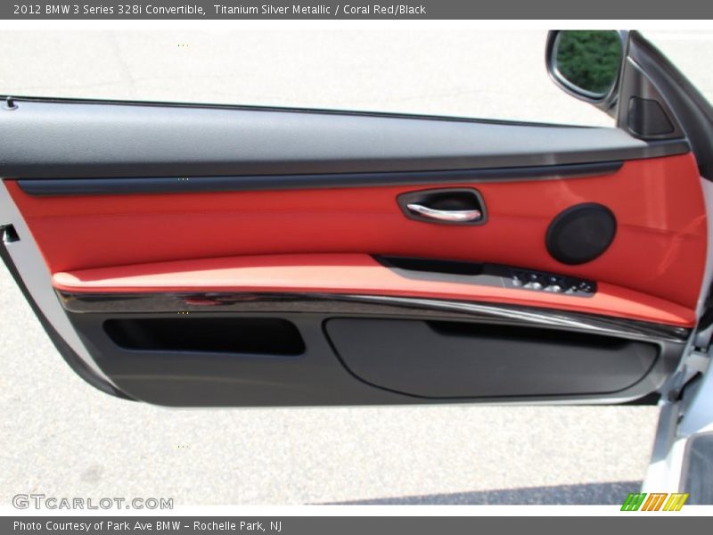 Titanium Silver Metallic / Coral Red/Black 2012 BMW 3 Series 328i Convertible